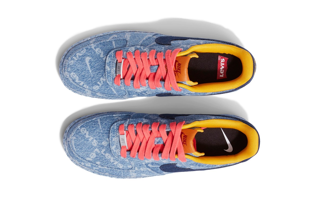 Levi's phối lại mẫu AF1 kinh điển của Nike bằng chất liệu Denim và bổ sung  thêm over-branding | #HNBMG