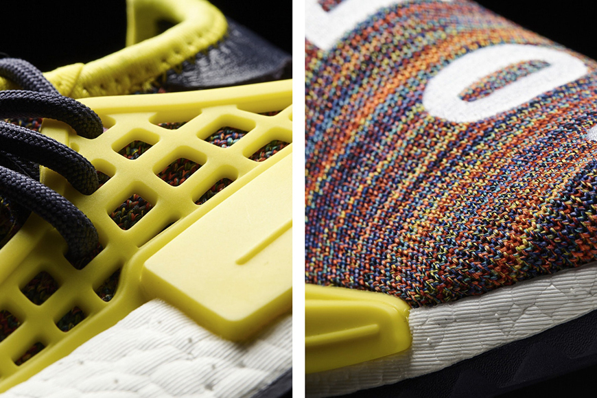 Phối màu Multicolor trên Pharrell x adidas Hu NMD Trail | #HNBMG